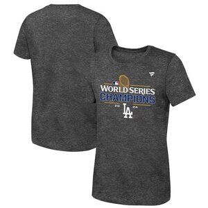 Los Angeles Dodgers Fanatics Girls Youth Shirt Heather Charcoal L A000672